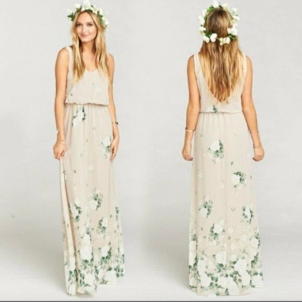 Show me Your Mumu Kendall Maxi Floral Dress bridesmaid/ wedding guest